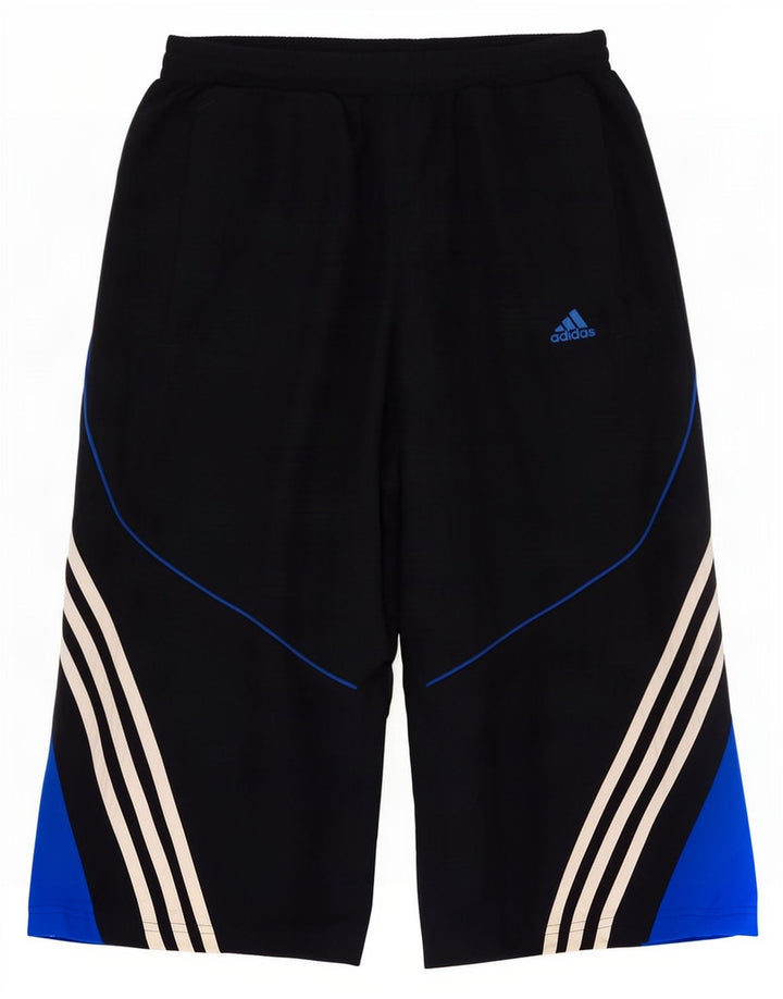 Adidas Mens Capri Tracksuit Trousers Medium Navy Blue Colourblock Polyester