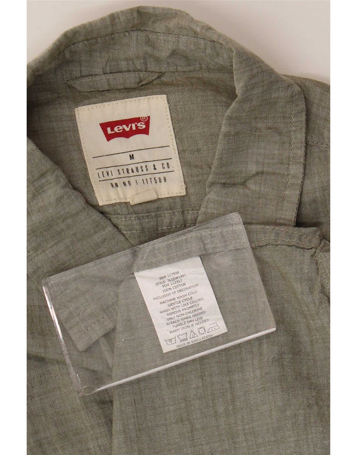 Levi's Mens Short Sleeve Shirt Medium Grey Cotton