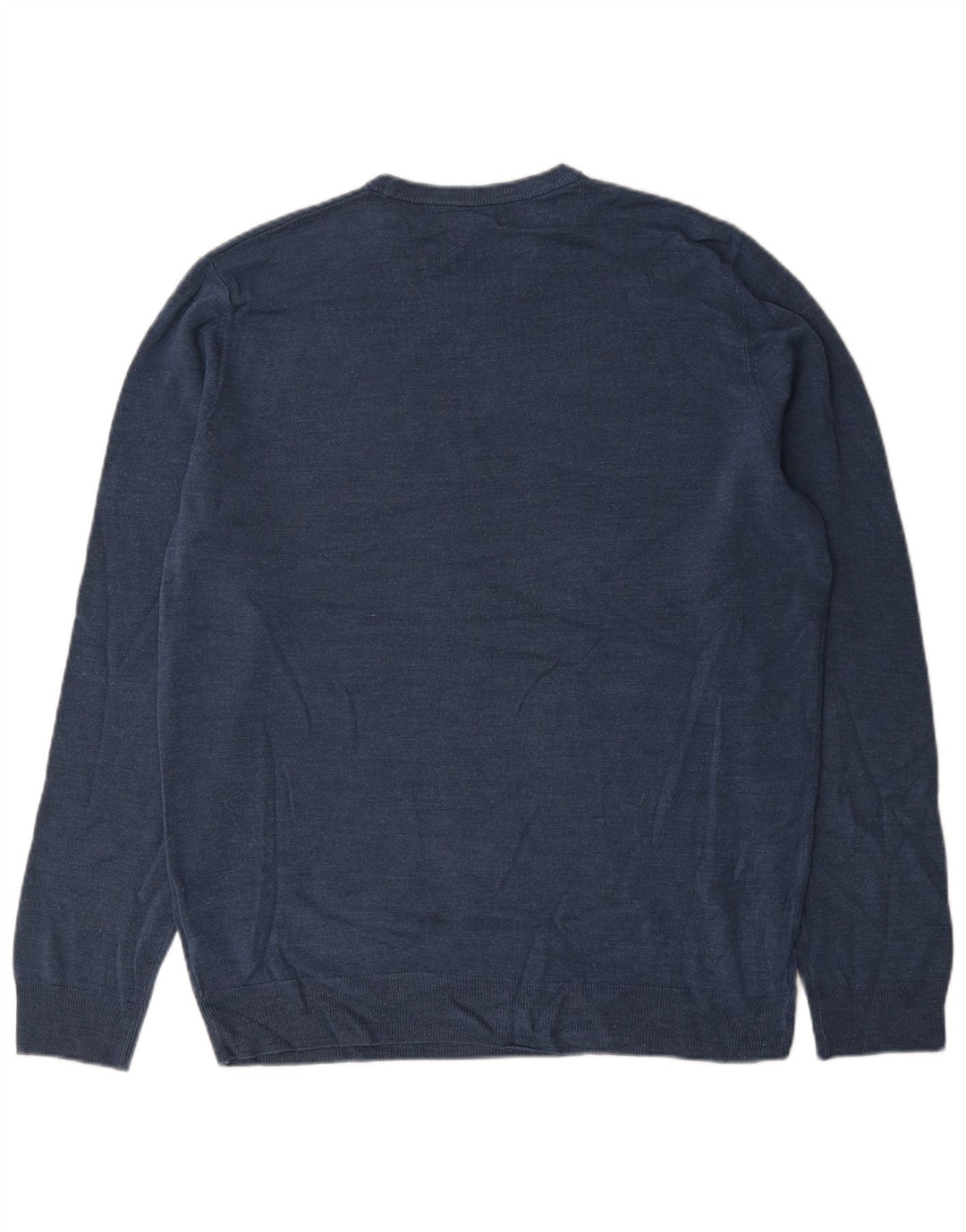 Marks & Spencer Mens Crew Neck Jumper Sweater XL Navy Blue Acrylic