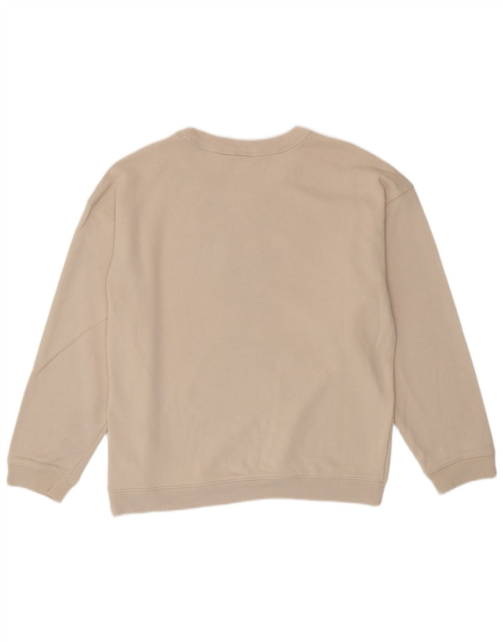 Adidas Mens Sweatshirt Jumper Medium Beige Cotton