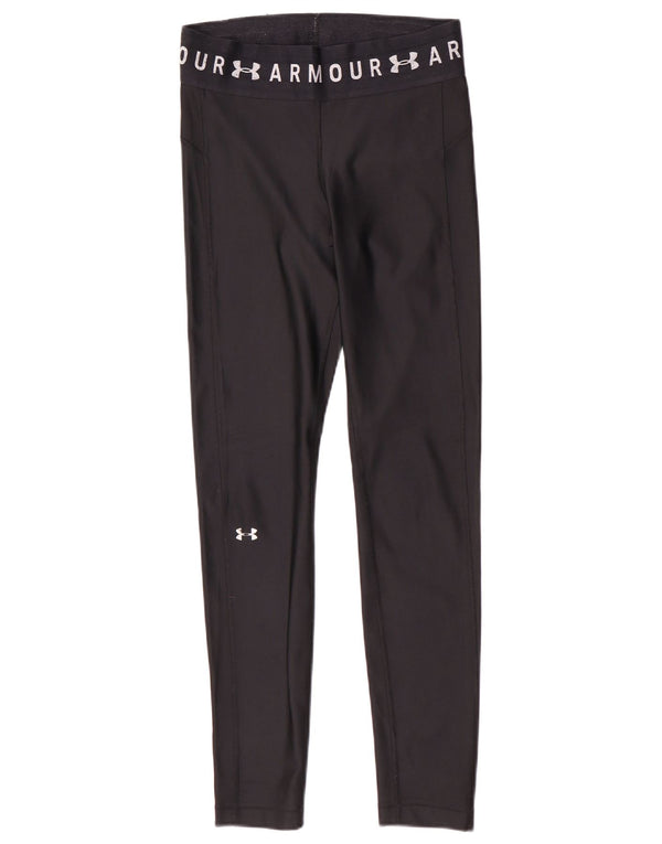 Under Armour Womens Heat Gear Graphic Leggings UK 12 Medium Black