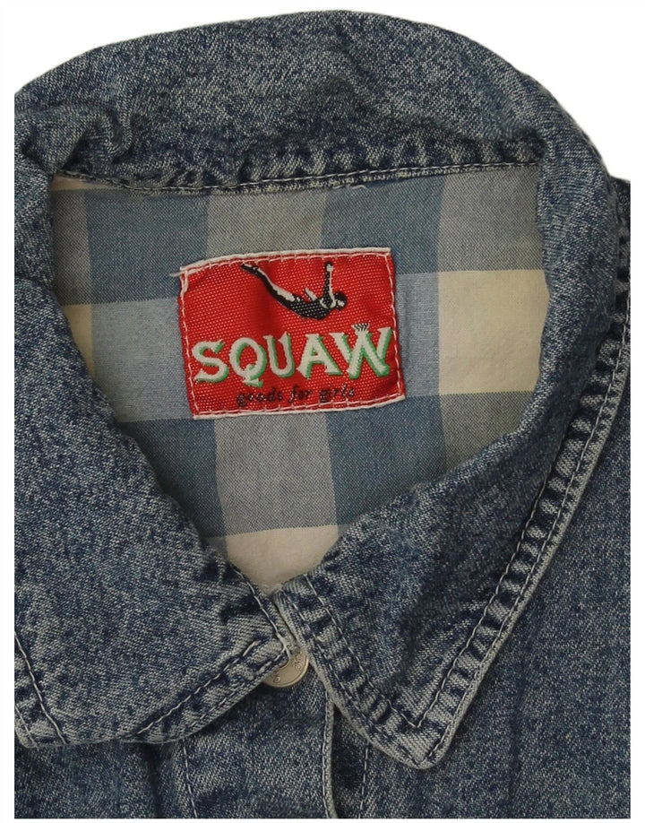 Squaw Womens Denim Gilet UK 10 Small Blue