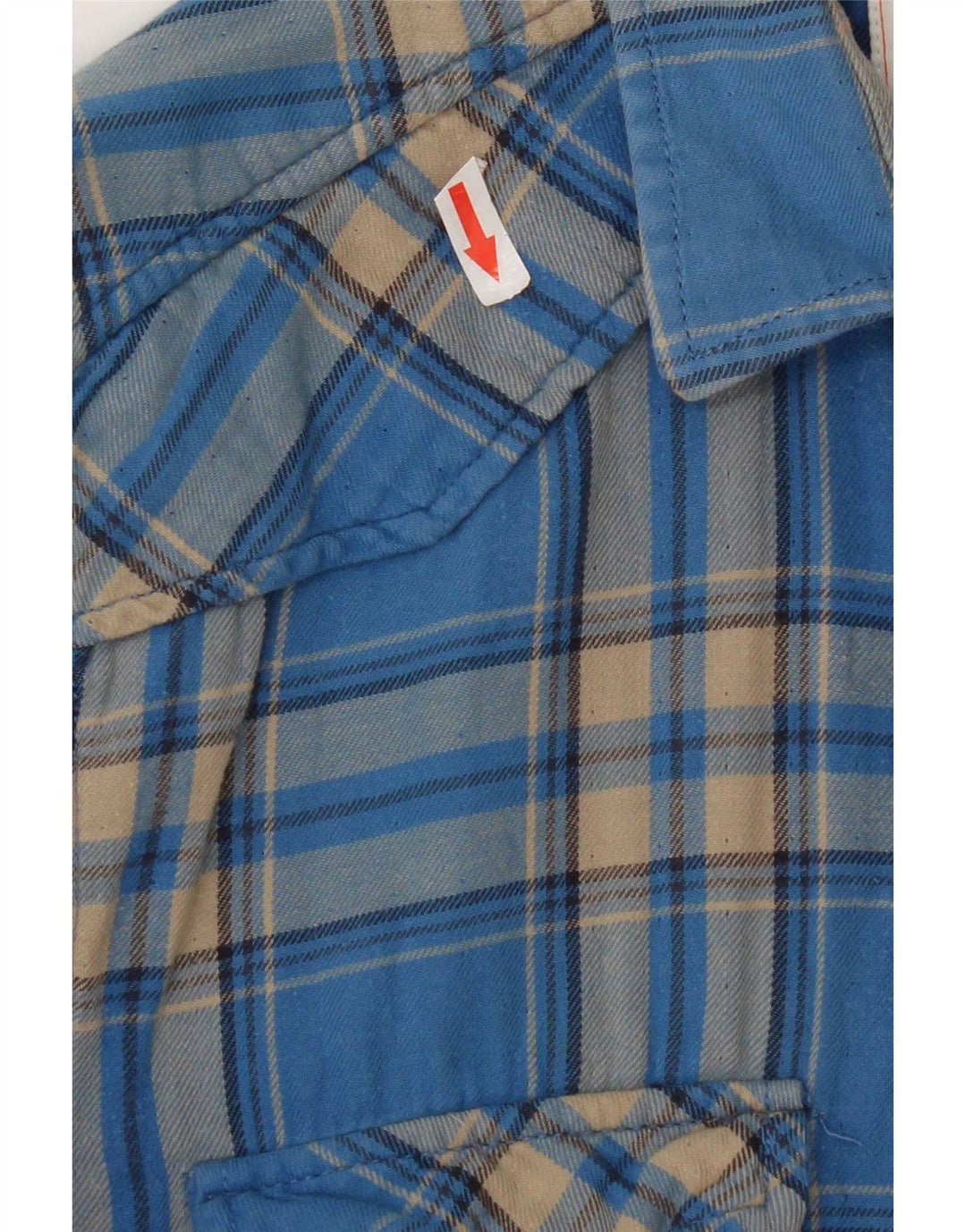 Jack & Jones Womens Flannel Shirt Medium Blue Plaid Cotton