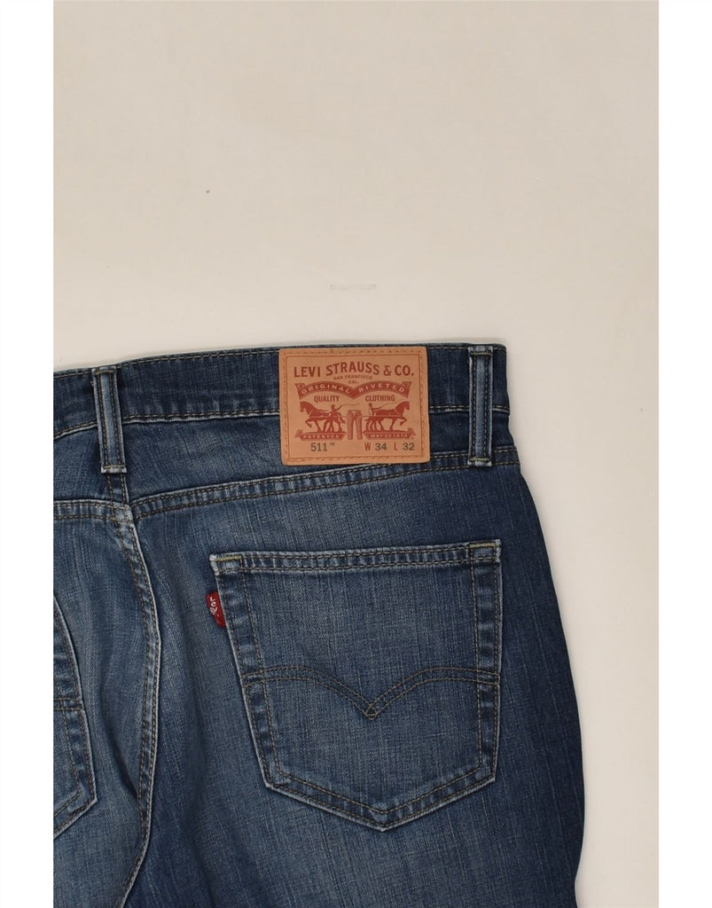 LEVI'S Mens 511 Slim Jeans W34 L32 Blue | Vintage Levi's | Thrift | Second-Hand Levi's | Used Clothing | Messina Hembry 