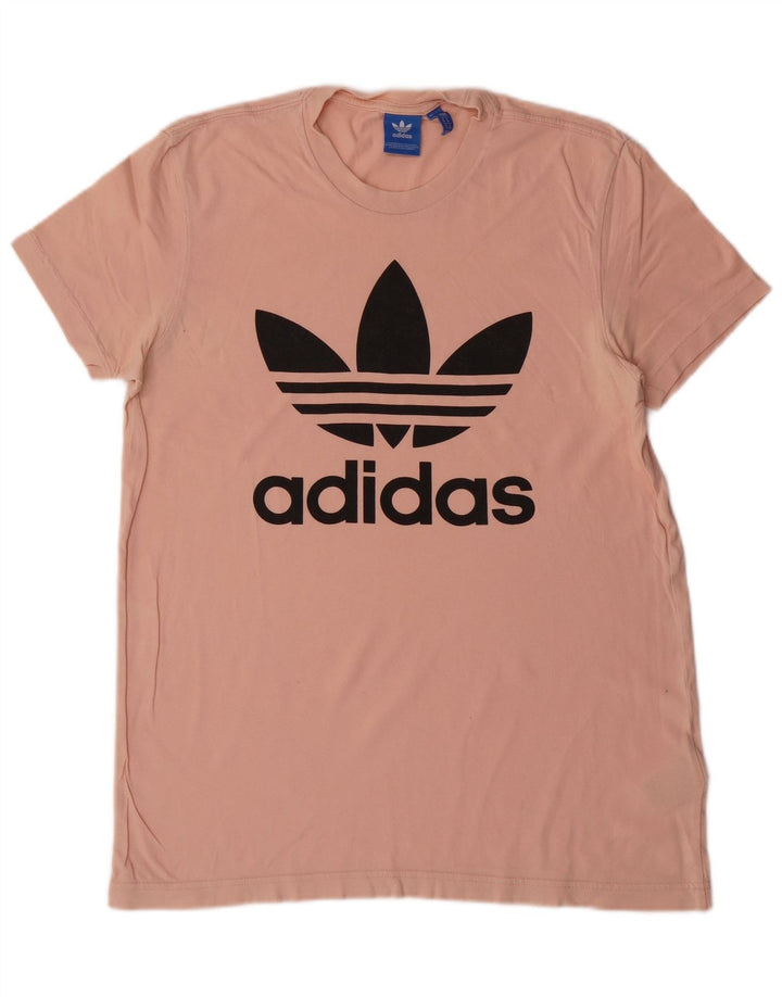 Adidas Mens Graphic T-Shirt Top Medium Pink Cotton