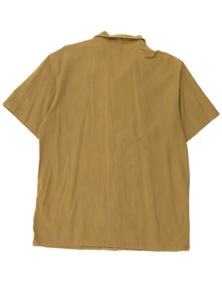 Volcom Mens Short Sleeve Shirt Large Khaki