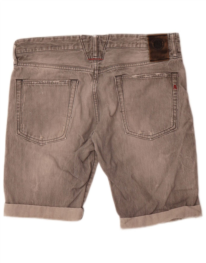 Replay Womens Lenrick Denim Shorts W32 Medium Grey Cotton
