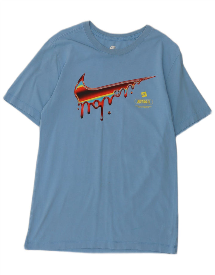 Nike Mens Graphic T-Shirt Top Small Blue Cotton
