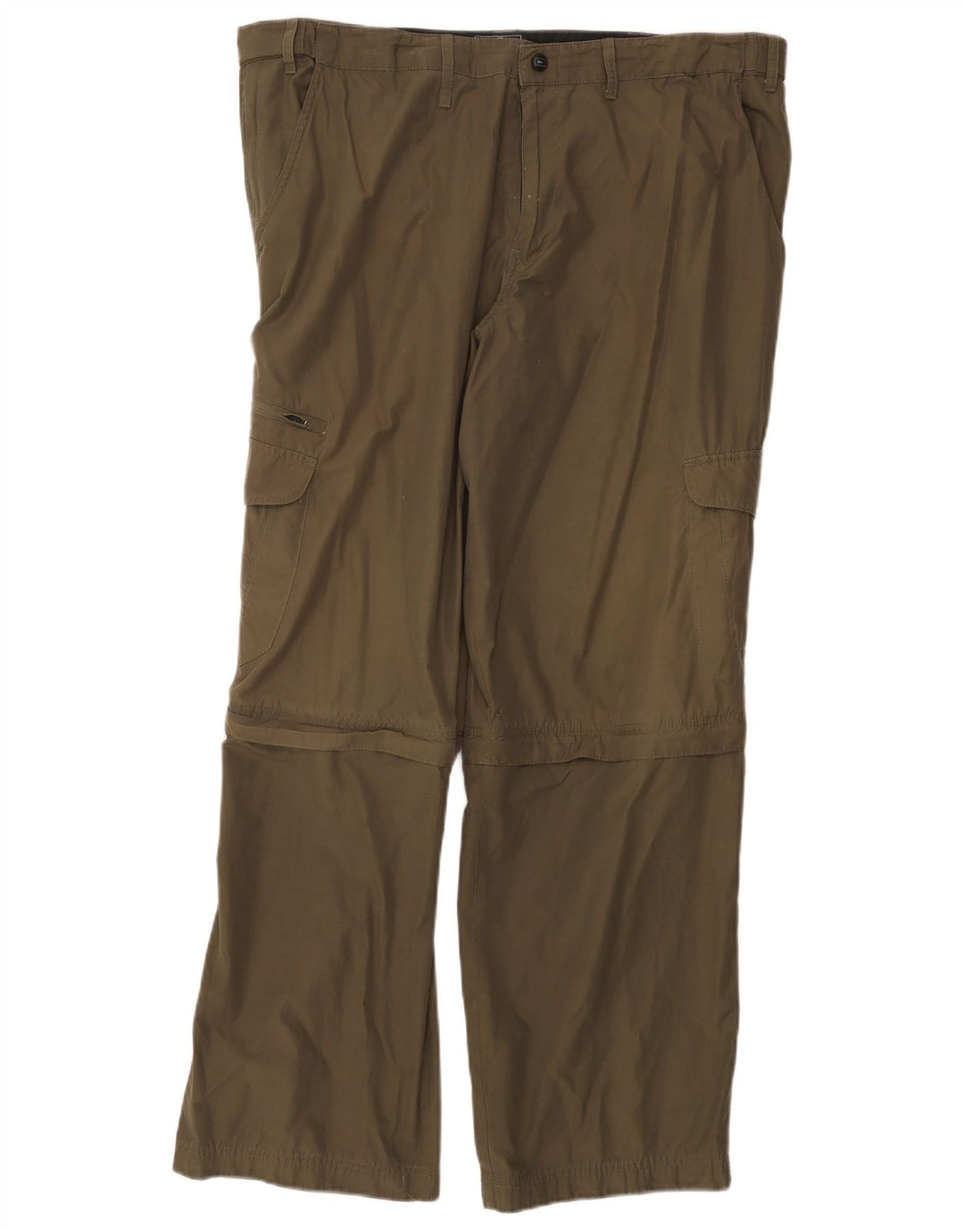 MARKS & SPENCER Mens Straight Cargo Trousers W40 L31 Green Polyamide