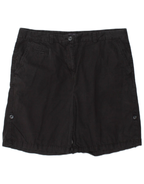 Marks & Spencer Womens Chino Shorts UK 14 Large W34  Black Cotton