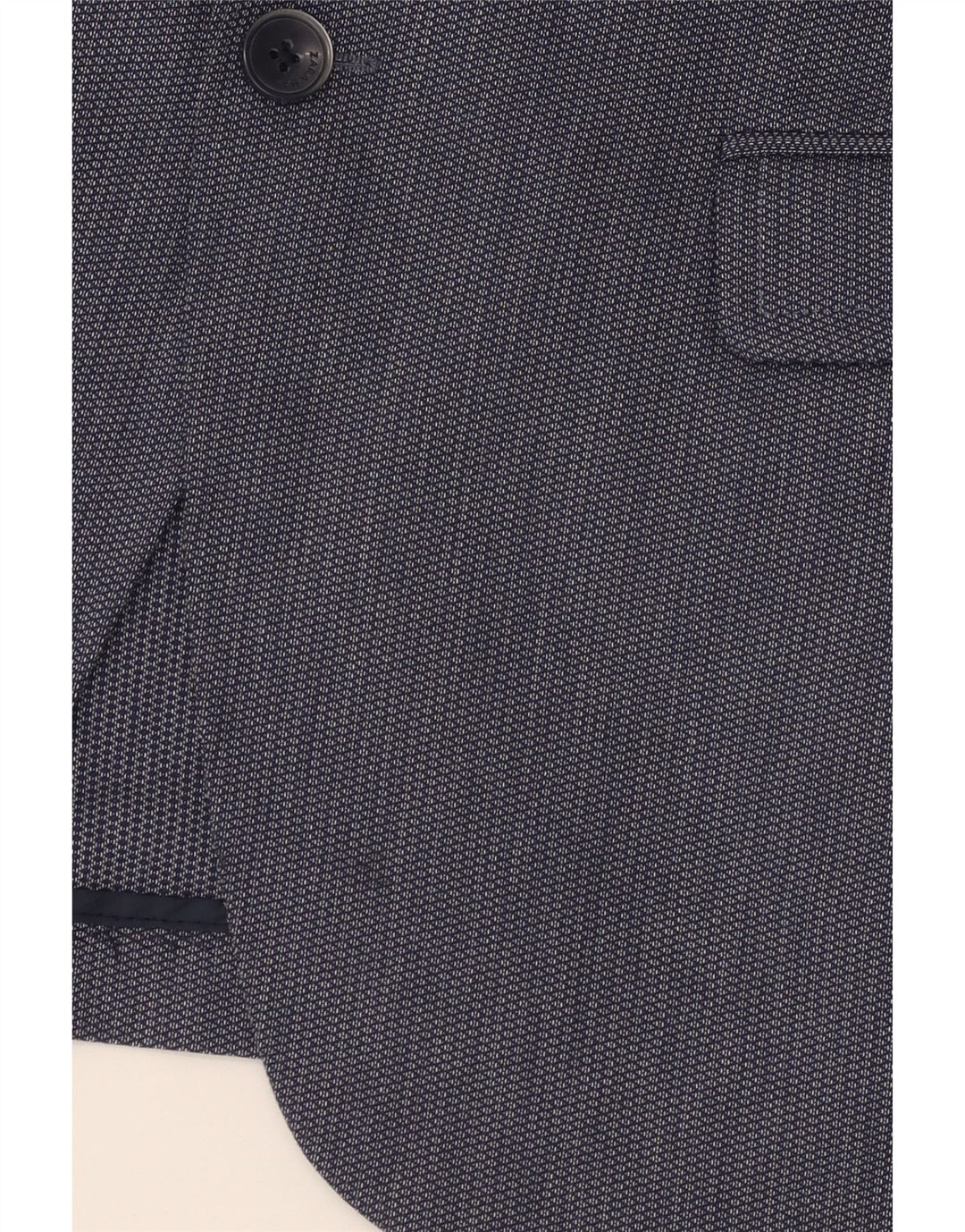 ZARA Mens 2 Button Blazer Jacket EU 50 Medium Navy Blue Polyester