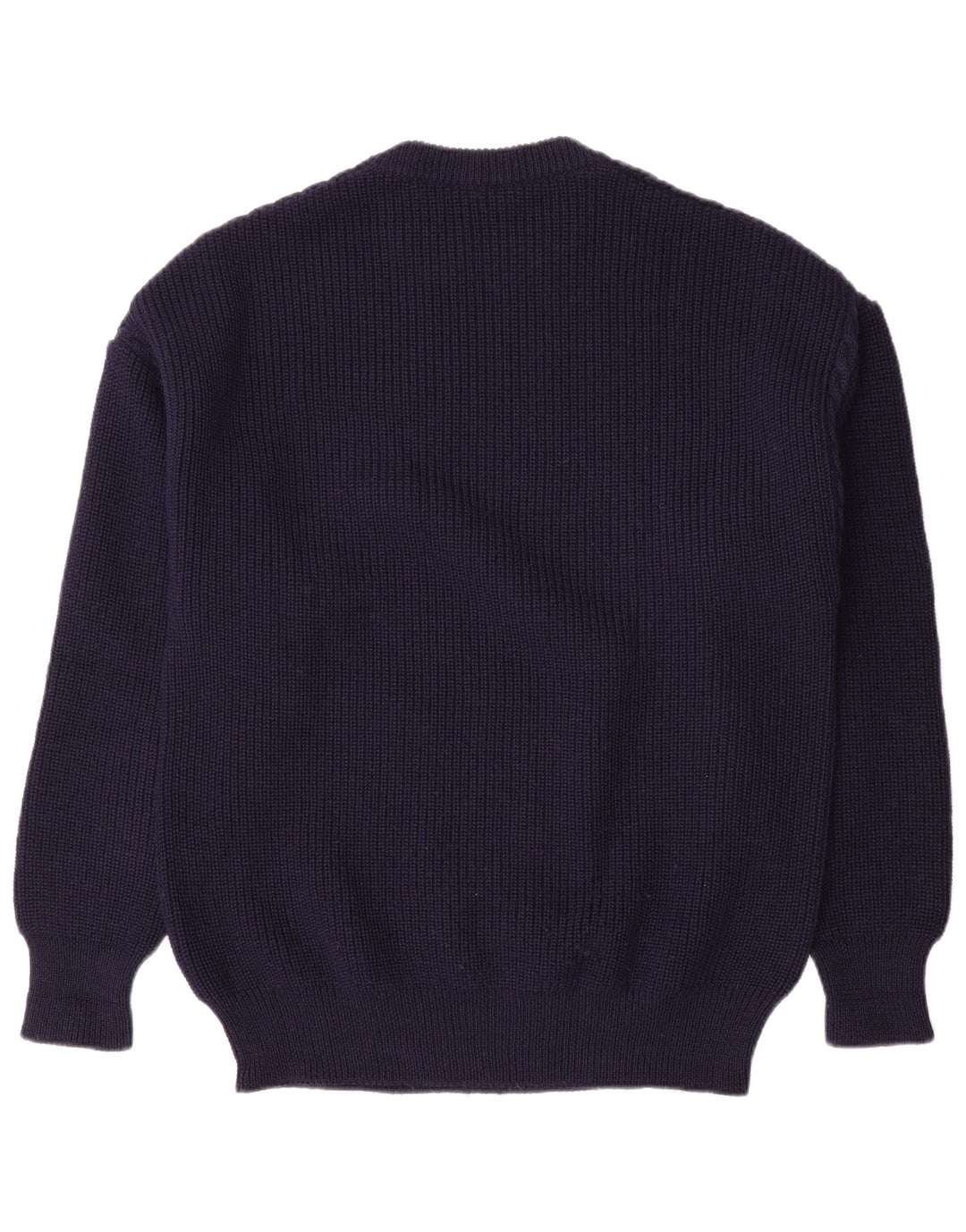 Ellesse Mens Crew Neck Jumper Sweater IT 52 Large Navy Blue Wool