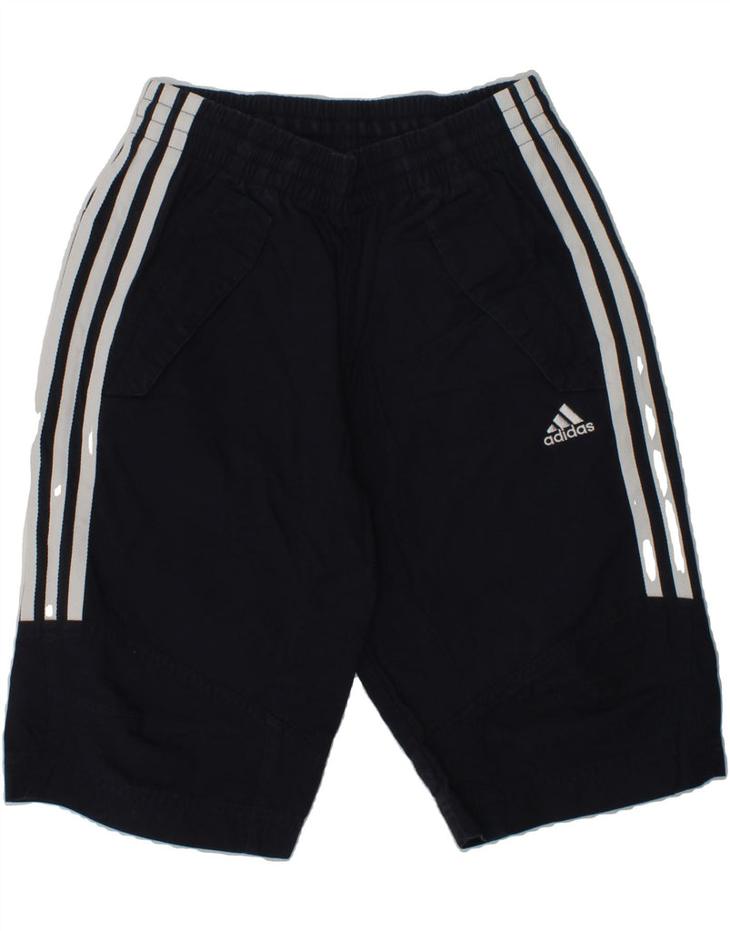 ADIDAS Boys Sport Shorts 9-10 Years Navy Blue Cotton | Vintage Adidas | Thrift | Second-Hand Adidas | Used Clothing | Messina Hembry 