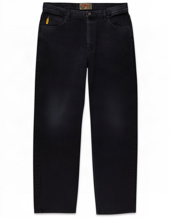 Armani Mens Straight Jeans W38 L30 Navy Blue Cotton