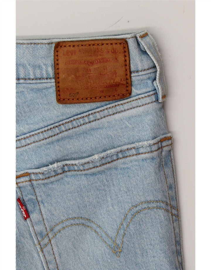 LEVI'S Womens 501 Graphic Straight Jeans W25 L26 Blue Cotton Vintage Levi's and Second-Hand Levi's from Messina Hembry 