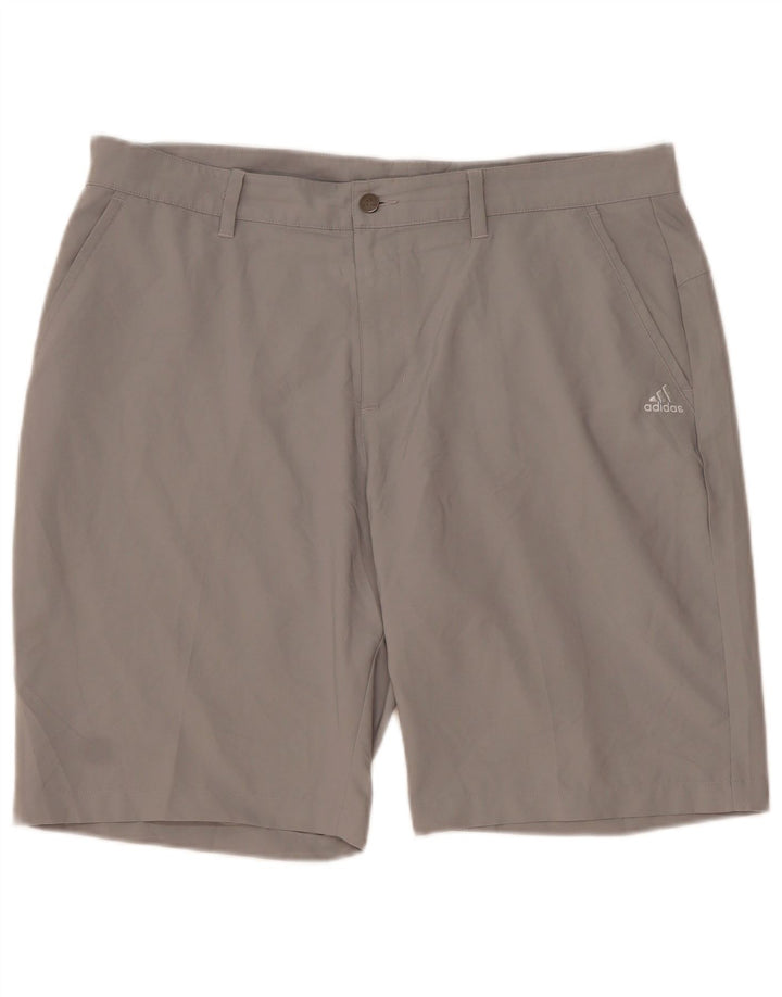 Adidas Mens Chino Shorts W38 XL Grey Polyester