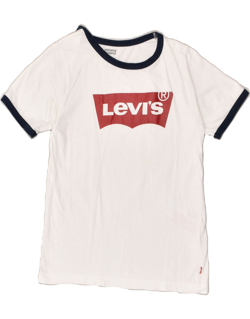 LEVI'S Boys Graphic T-Shirt Top 15-16 Years White Cotton | Vintage Levi's | Thrift | Second-Hand Levi's | Used Clothing | Messina Hembry 