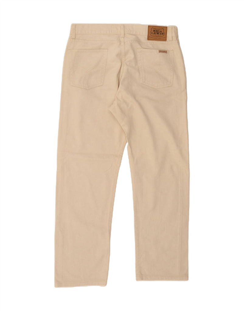 RICA LEWIS Mens Straight Jeans IT 52 XL W36 L30 Beige Cotton Vintage Rica Lewis and Second-Hand Rica Lewis from Messina Hembry 