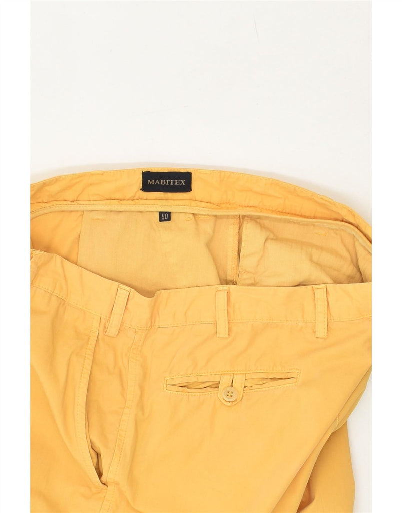 MABITEX Mens Capri Cargo Trousers IT 50 Large W34 L23 Yellow Cotton | Vintage Mabitex | Thrift | Second-Hand Mabitex | Used Clothing | Messina Hembry 