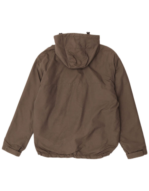 Carhartt Mens Hooded Anorak Jacket UK 38 Medium Grey Nylon