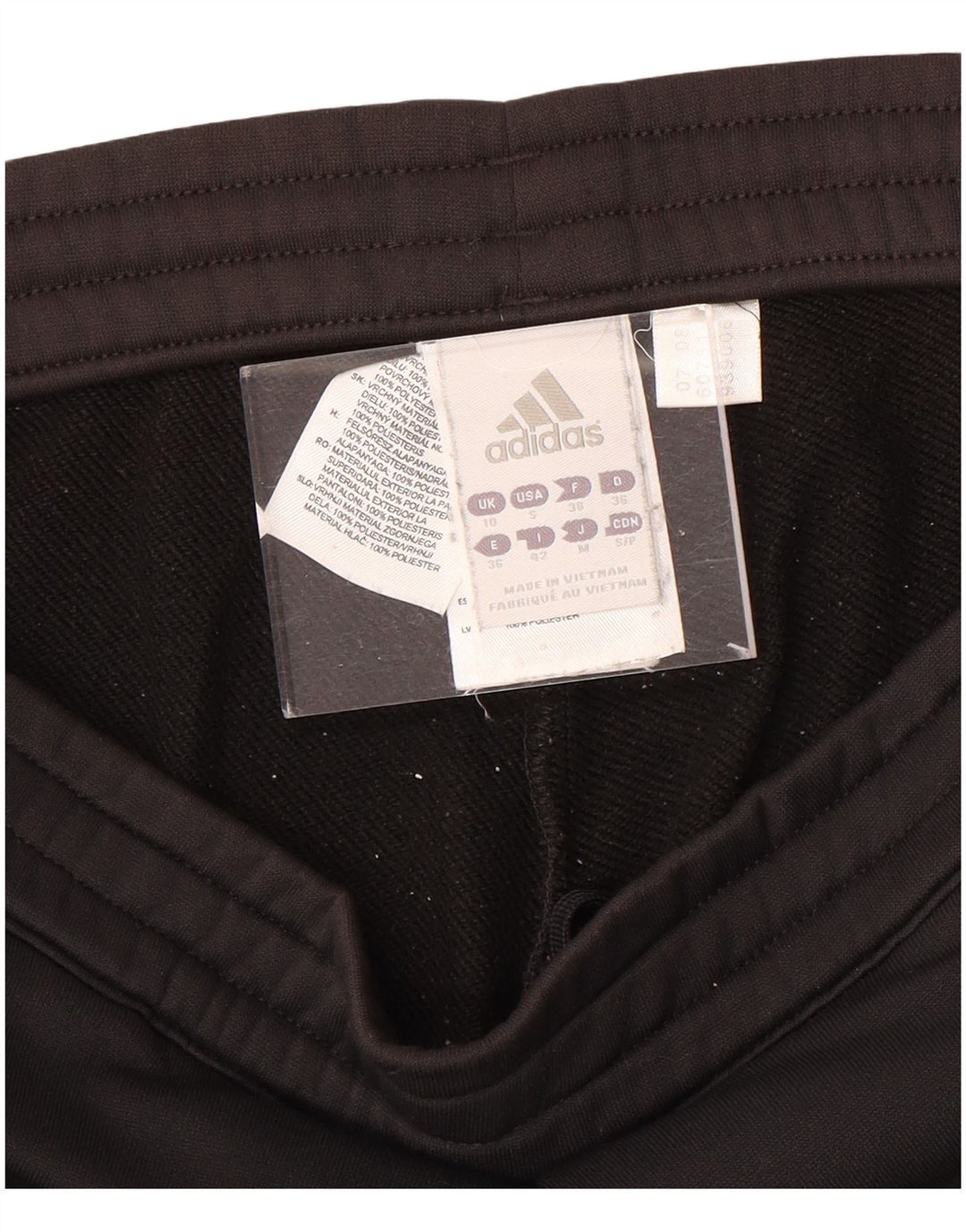 Adidas Womens Tracksuit Trousers UK 10 Small  Black Polyester