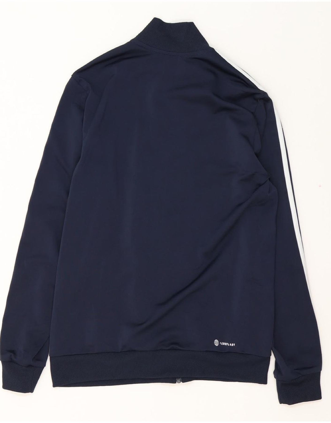 ADIDAS Boys Aeroready Tracksuit Top Jacket 13-14 Years Navy Blue