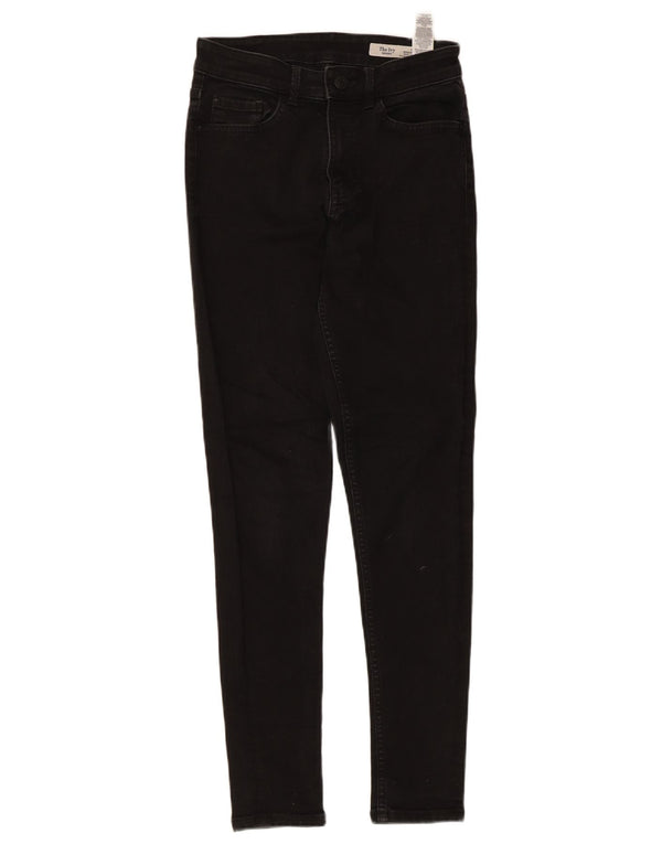 Marks & Spencer Womens The Ivy Skinny Jeans UK 8 Small W26 L27 Black Cotton