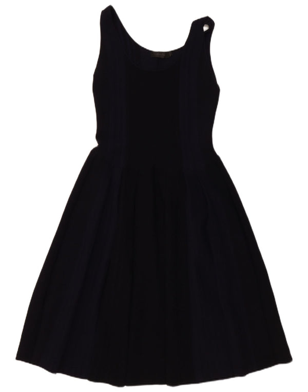 Calvin Klein Womens Sleeveless A-Line Dress UK 4 XS Navy Blue Striped