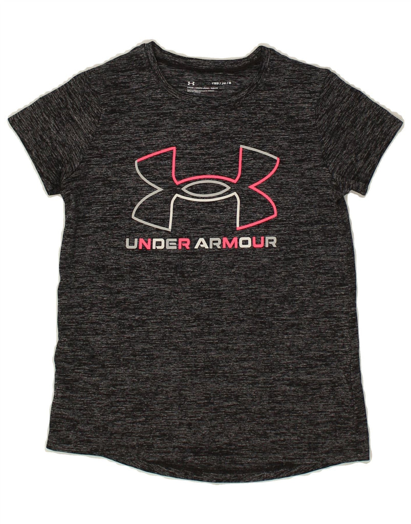UNDER ARMOUR Girls Graphic T-Shirt Top 9-10 Years Medium Grey | Vintage Under Armour | Thrift | Second-Hand Under Armour | Used Clothing | Messina Hembry 