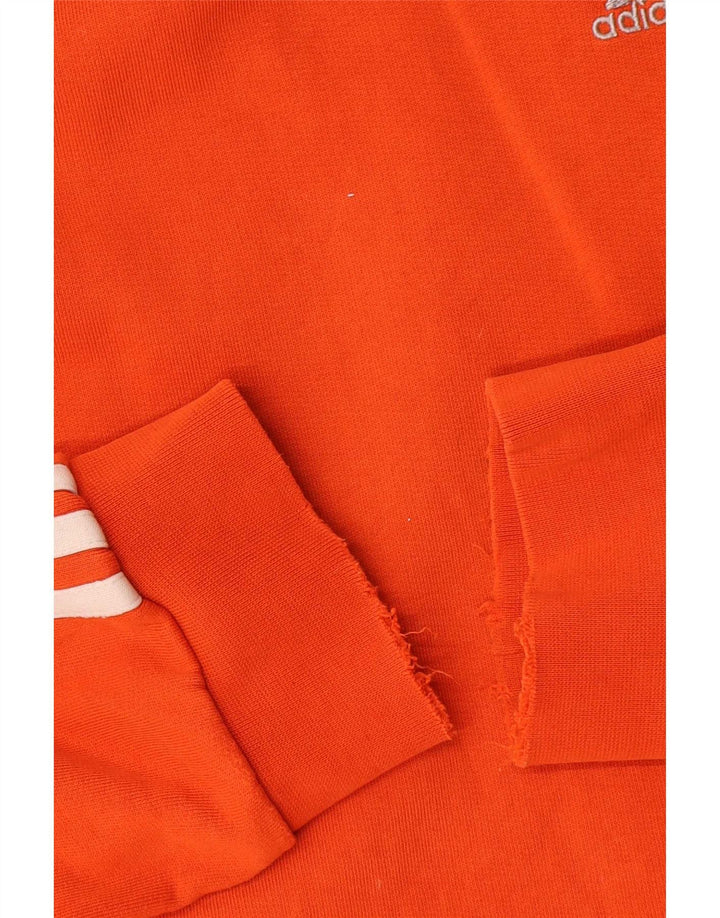Adidas Mens Sweatshirt Jumper Medium Orange Cotton