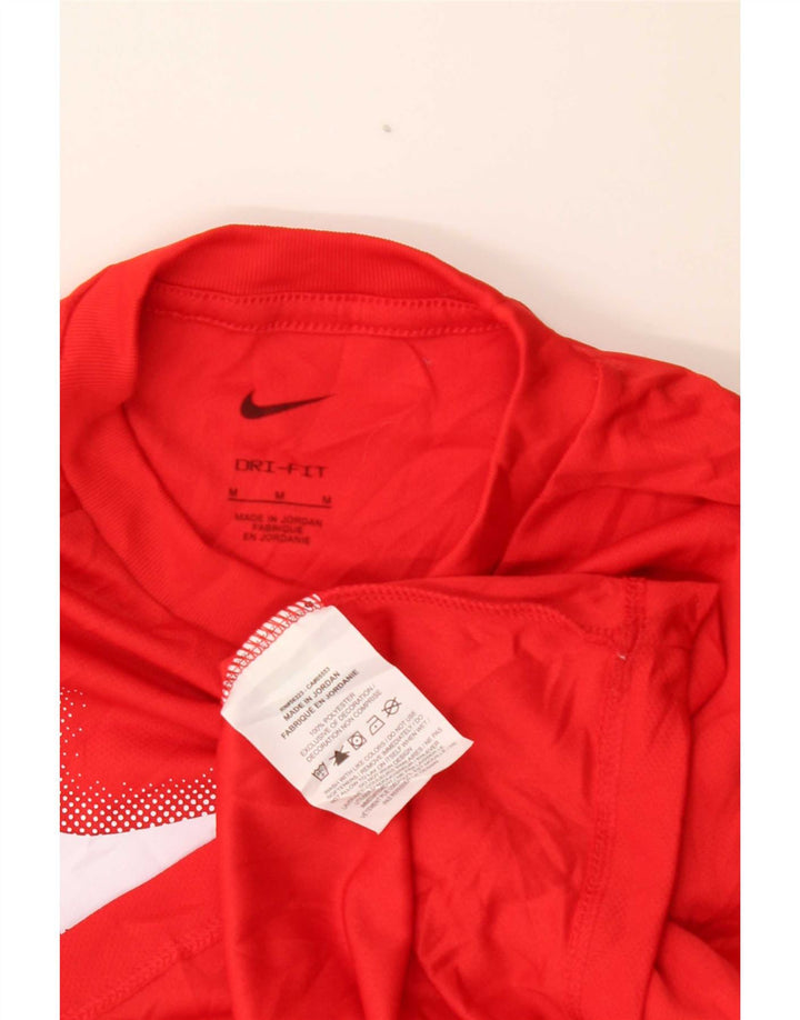 Nike Boys Dri Fit Graphic T-Shirt Top 10-11 Years Medium Red Polyester