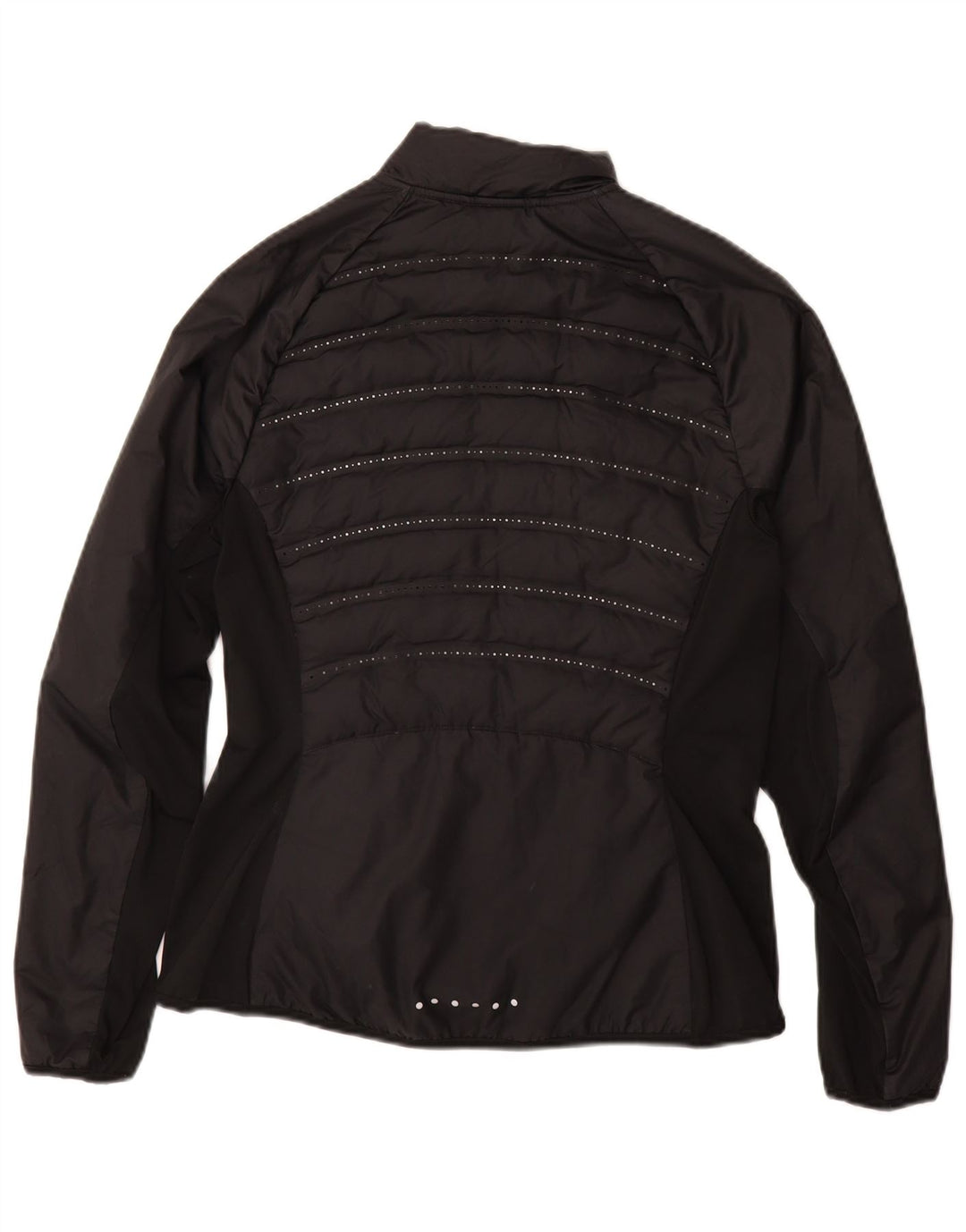 NIKE Womens Racer Jacket UK 12 Medium Black Polyester