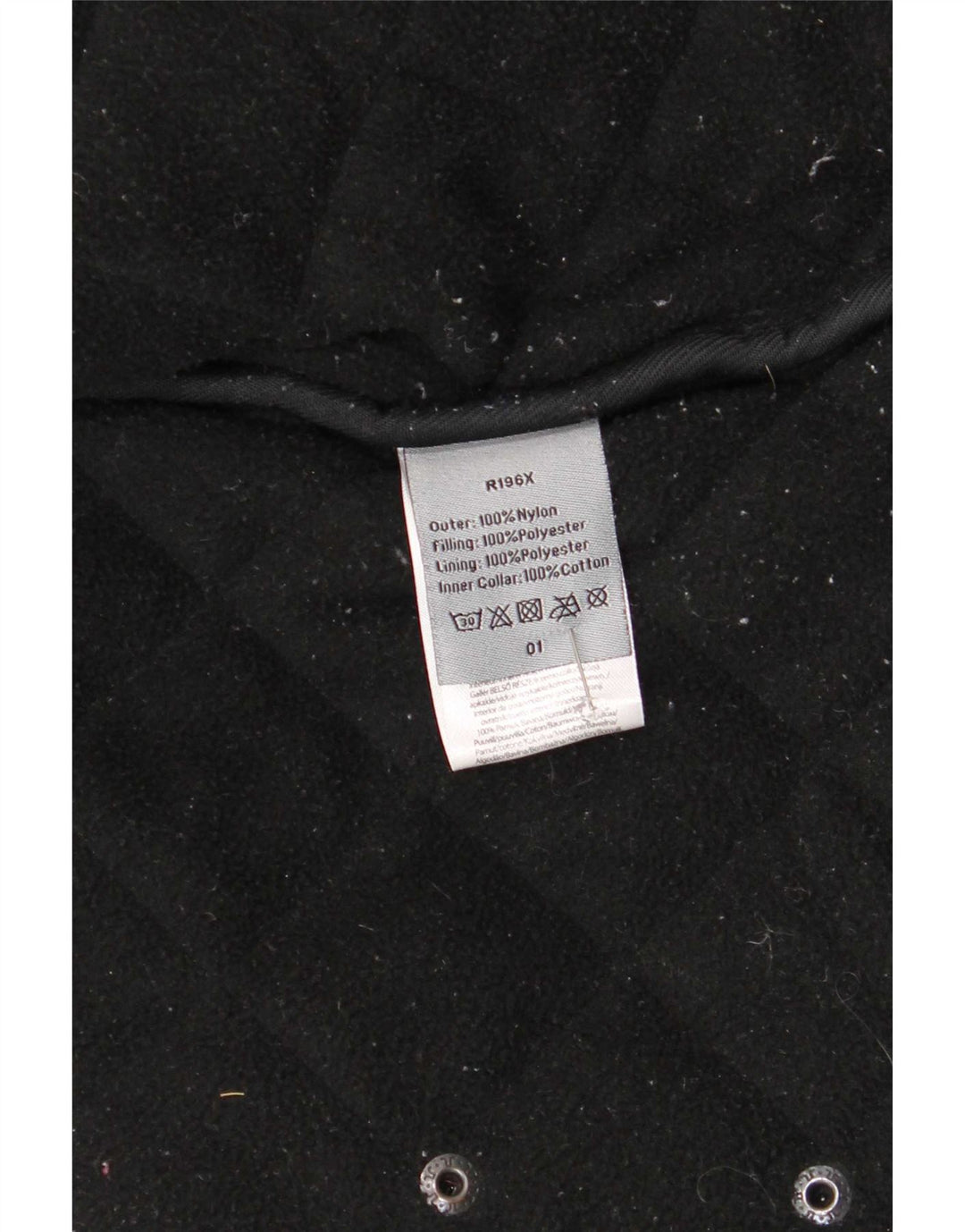 Vintage Mens Quilted Jacket UK 42 XL Black Nylon