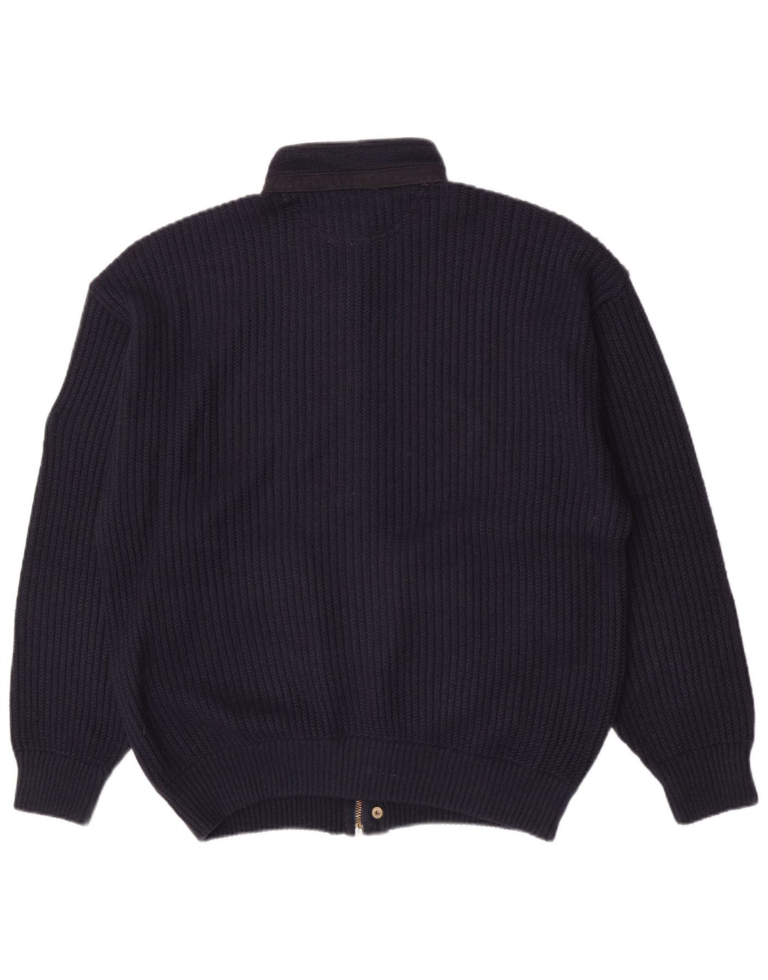 Loli Wolf Mens Cardigan Sweater Large Navy Blue Wool