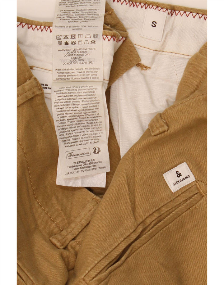 Jack & Jones Mens Chino Shorts Small W32 Brown Cotton