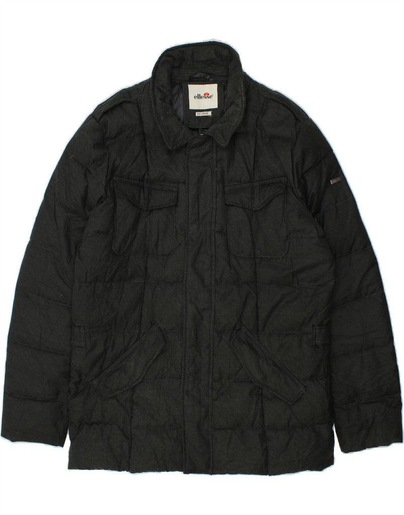 ELLESSE Mens Padded Jacket UK 44 2XL Grey Polyester Vintage Ellesse and Second-Hand Ellesse from Messina Hembry 