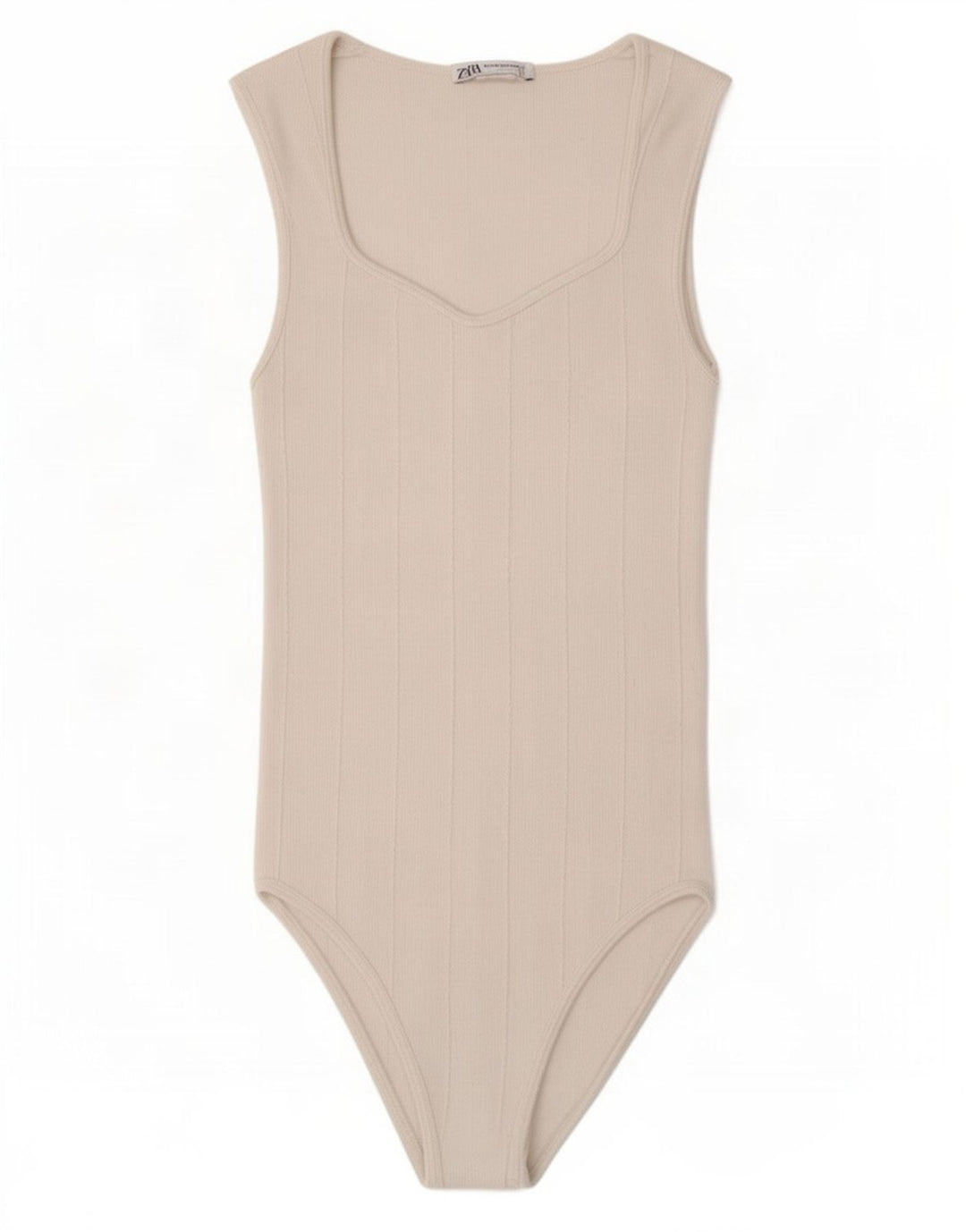 Zara Womens Sleeveless Bodysuit UK 12 Medium White