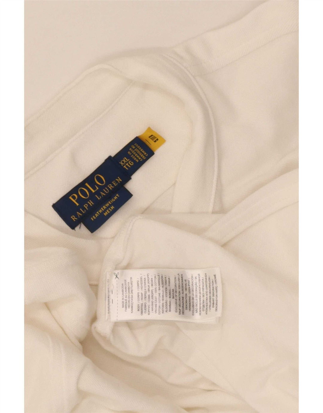 Polo Ralph Lauren Mens Shirt 2XL White Cotton