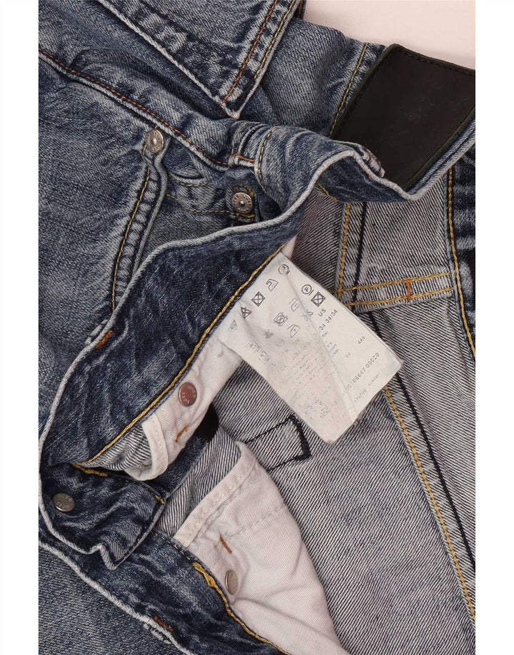 Hugo Boss Mens Straight Jeans W34 L29 Blue Cotton