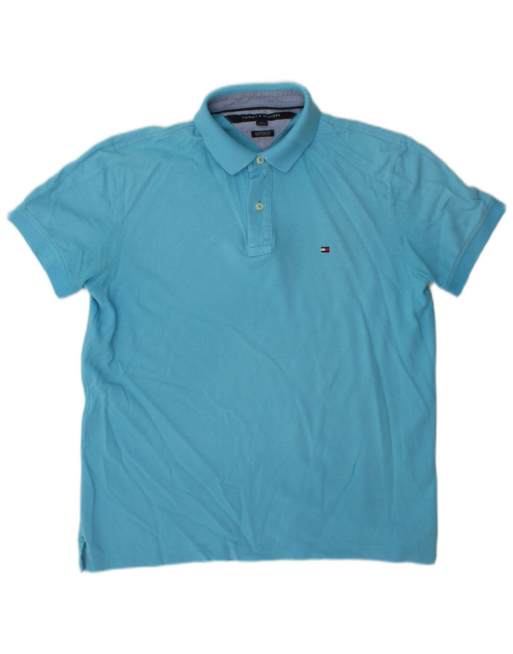 Tommy Hilfiger Mens Custom Fit Polo Shirt Medium Blue