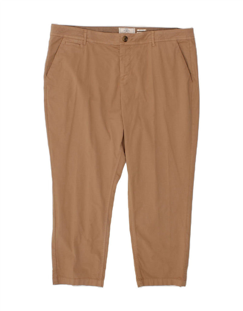 FAT FACE Womens Devon High Waist Chino Trousers UK 20 2XL W42 L26 Beige Vintage Fat Face and Second-Hand Fat Face from Messina Hembry 