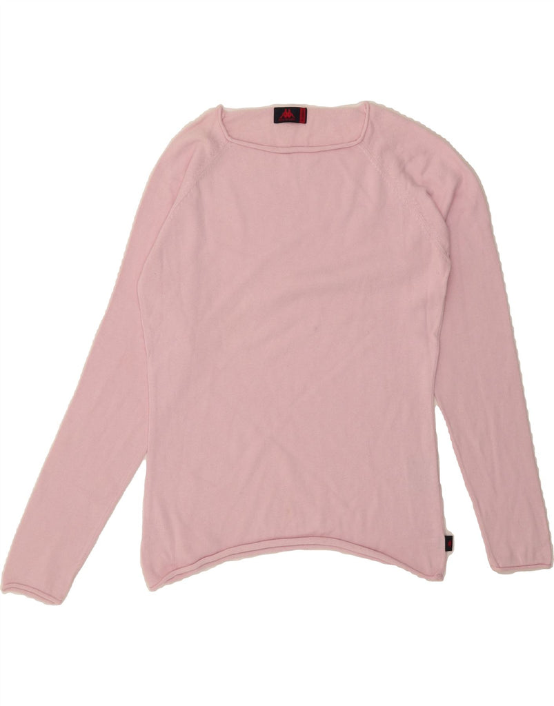 KAPPA Womens Boat Neck Jumper Sweater UK 18 XL Pink Cotton Vintage Kappa and Second-Hand Kappa from Messina Hembry 