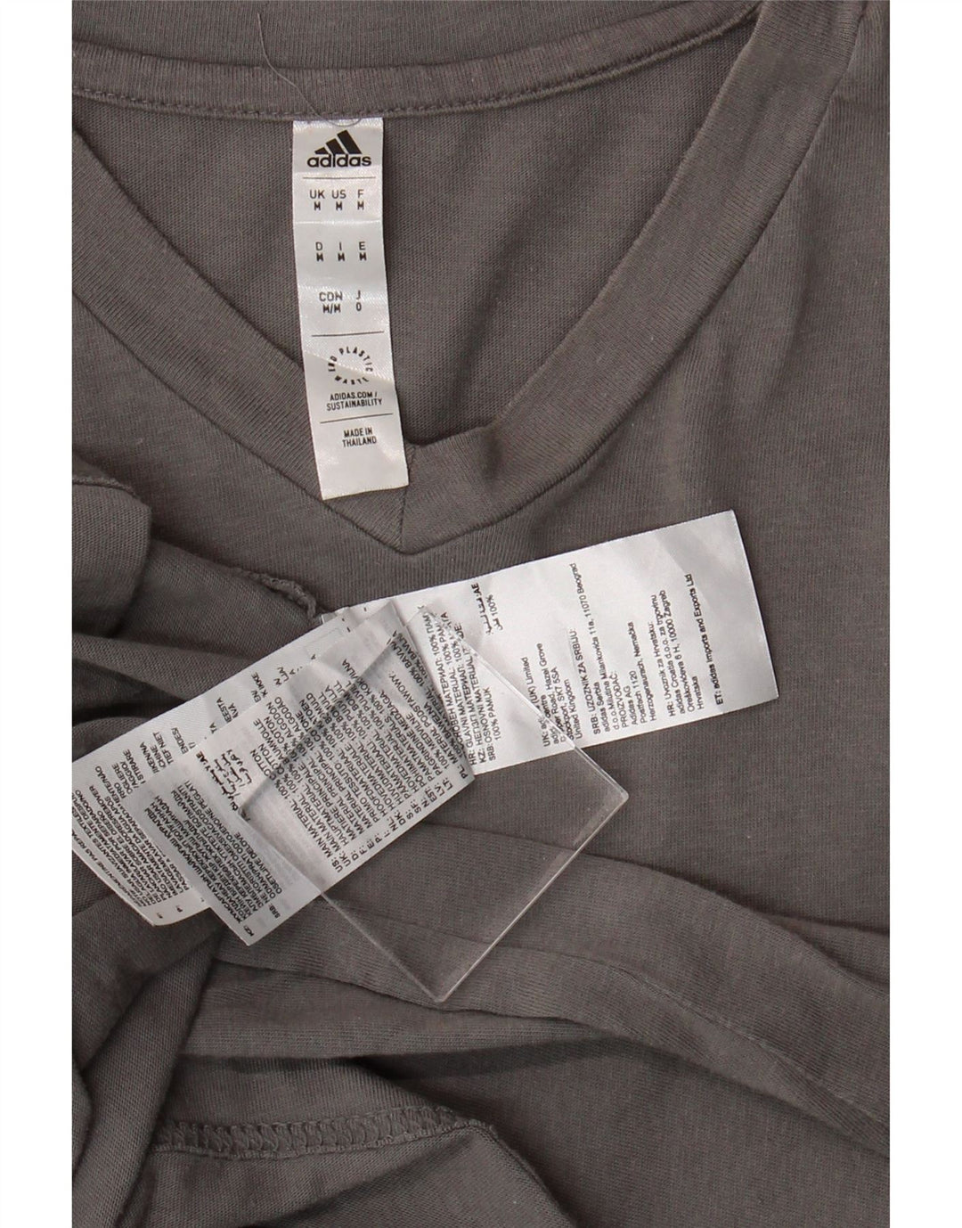 ADIDAS Mens T-Shirt Top Medium Grey Cotton