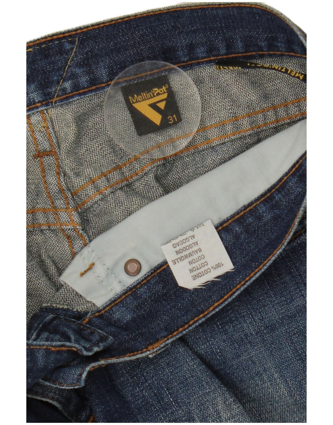 Meltin' Pot Womens Straight Jeans W31 L27 Blue Cotton