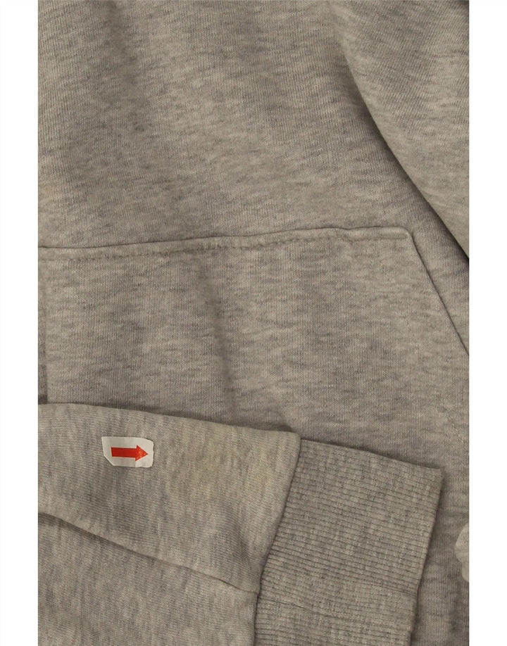 Puma Womens Graphic Hoodie Jumper UK 12 Medium  Grey Flecked