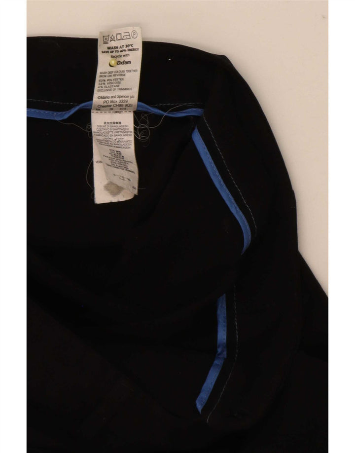 Marks & Spencer Womens Bootcut Suit Trousers UK 12 Medium W32 L30 Black