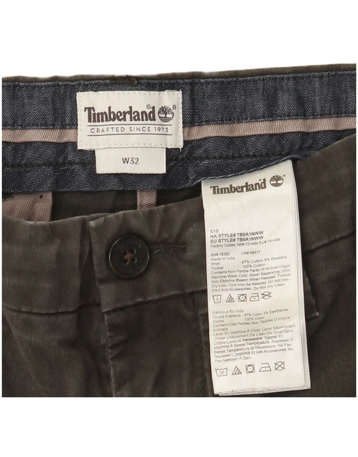 Timberland Mens Chino Shorts W32 Medium Grey Cotton