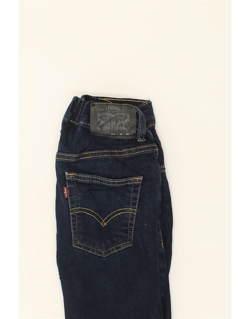 LEVI'S Girls 511 Slim Jeans 7-8 Years W24 L25  Navy Blue Cotton | Vintage Levi's | Thrift | Second-Hand Levi's | Used Clothing | Messina Hembry 