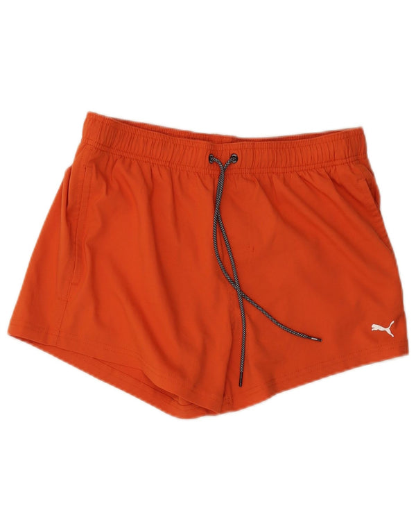 PUMA Mens Swimming Shorts Medium Orange Polyester