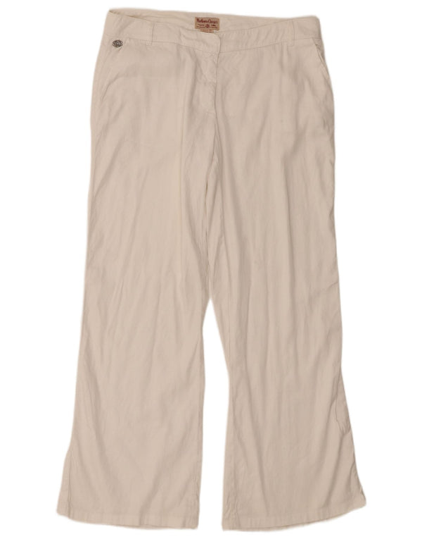 Marlboro Classics Womens Bootcut Chino Trousers EU 44 XL W34 L31 White Flax